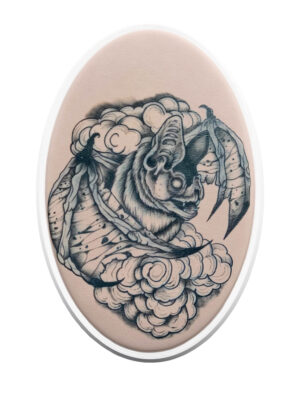 Tattooskin im Rahmen, oval